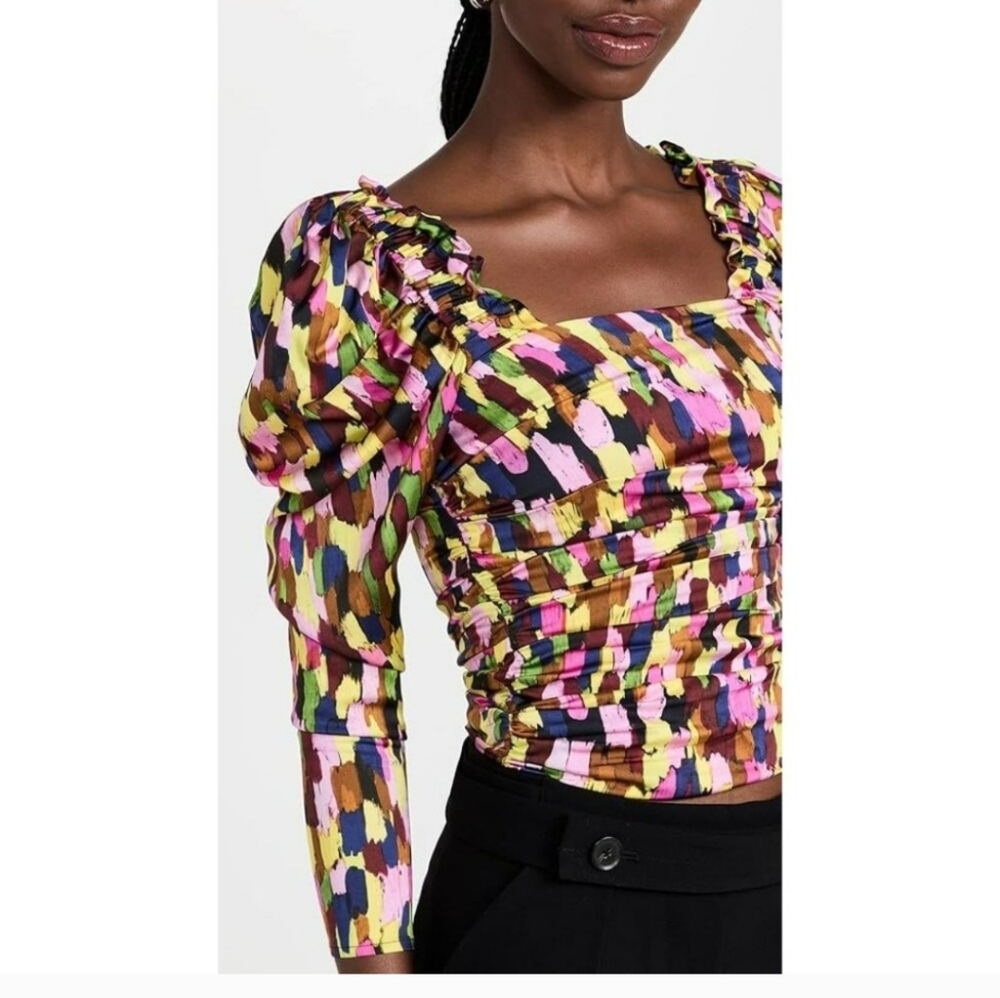 Brogger Loretta Top Stretch Satin Size Large NWT